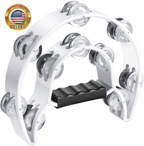 Half moon tambourine - half,
